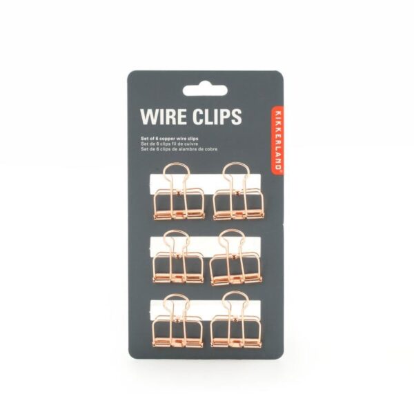 Copper wire clips Kikkerland packaging