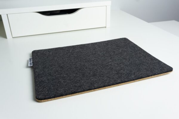 Wool and Cork mousepad - Charcoal